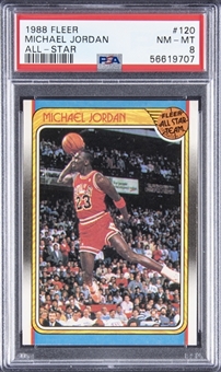 1988-89 Fleer #120 Michael Jordan All-Star – PSA NM-MT 8